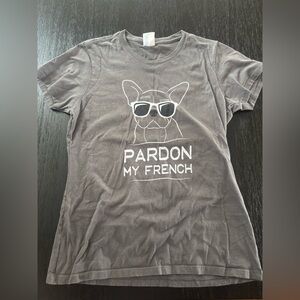 Gray Frenchie Graphic T-Shirt (Like NEW)